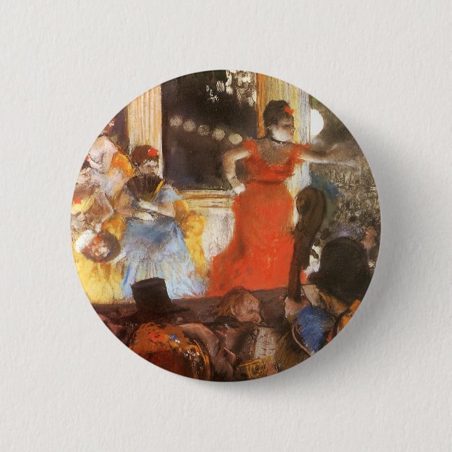 Cafe Concert bei Les Ambassadeurs von Edgar Degas Button (Vorderseite)