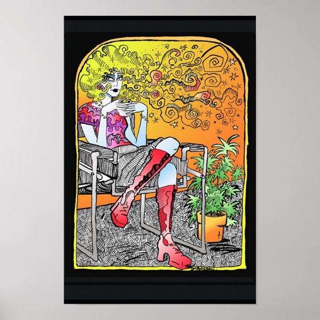 Café Coupe O' 11" x 16" Impression (Devant)