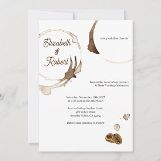 Café Couple Faire-part de mariage