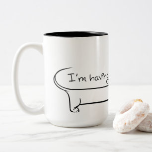 Café Dachshund Mug à deux tons