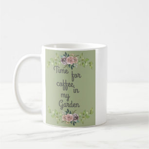 Café Dans La Mug Du Jardin