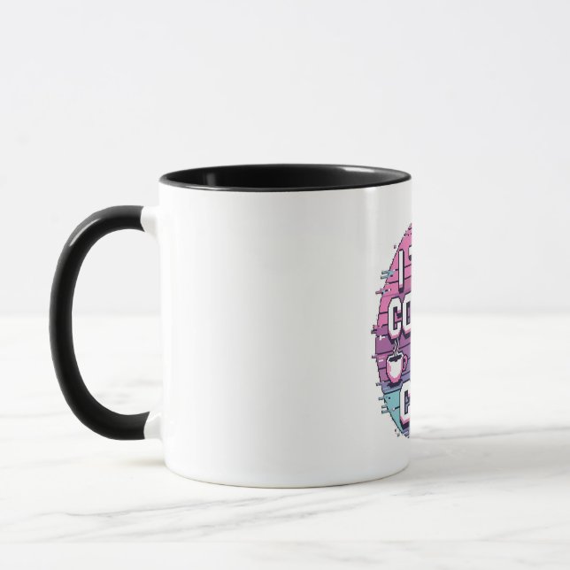 Café dans le code - Retro Pixel Art Mug (Gauche)