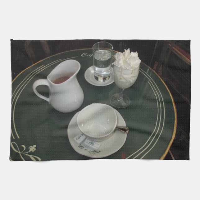 Cafe de Flore, Paris, Frankreich - Café Viennois Handtuch (Horizontal)