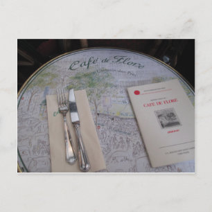 Café de Flore, Paris, Frankreich - Place Setting,  Postkarte