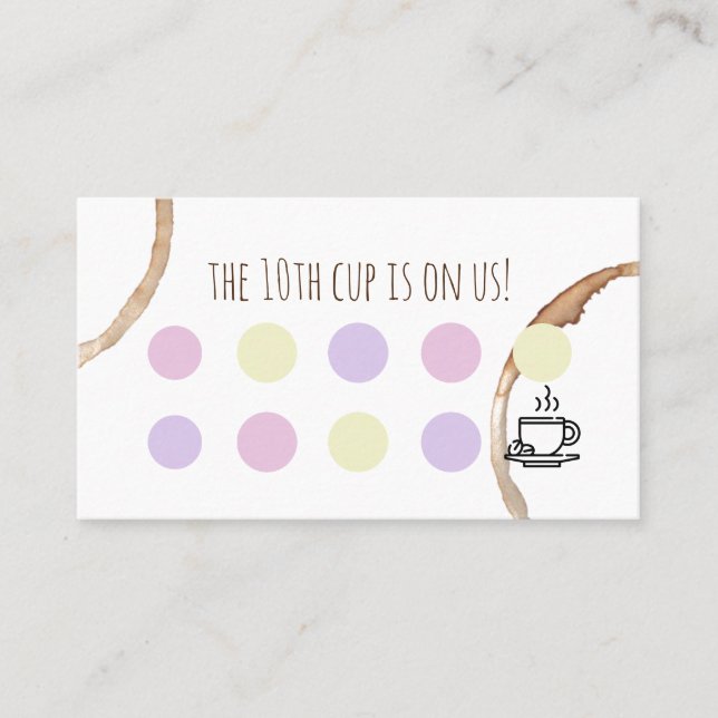 café de la carte de fidélité (Devant)