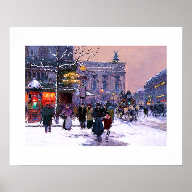 Café de la Paix, Opéra.Hiver. Impression fine (Devant)