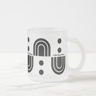"Café dit pause" Mug de verre poli moderne