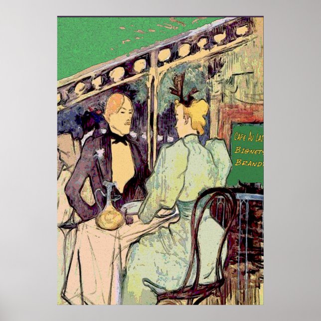 Cafe Du Monde Vintag Stykle Poster (Vorne)