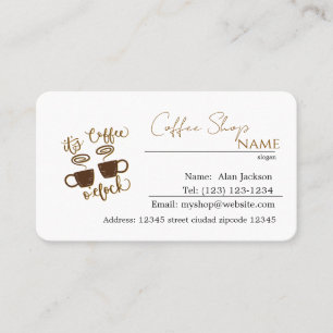 café éditable carte de visite