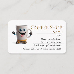 Café editierbare Visitenkarten Visitenkarte