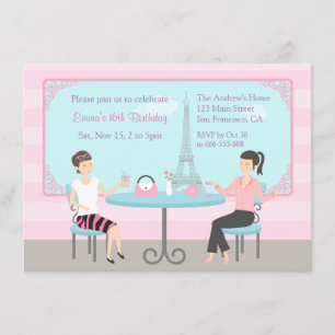 Café Eiffel Tour Paris Invitations pour fêtes d'an