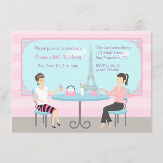 Cafe Eiffel Tower Paris Einladung zur Party