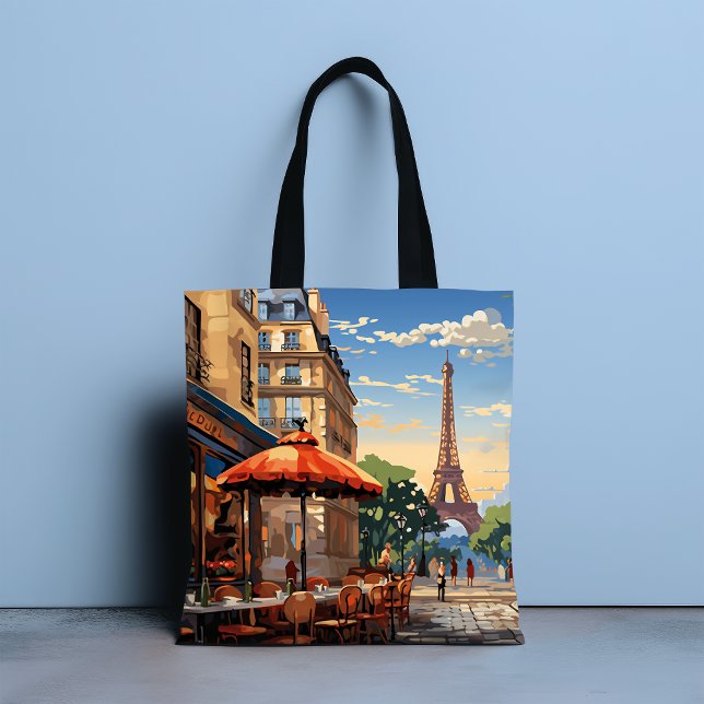 Café Eiffel Tower Paris Frankreich Tasche (Von Creator hochgeladen)