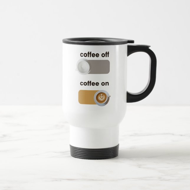 Café élégant sur café hors Mug de voyage (Droite)