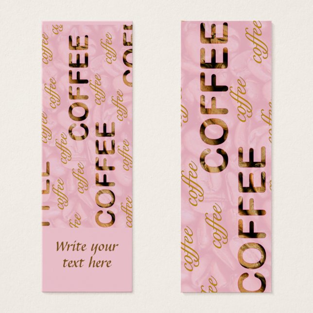 Café en Signet personnalisé rose (Devant & derrière)