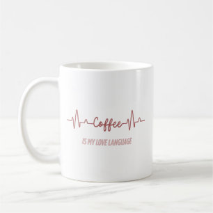 Café est la langue d'amour café ful Mug
