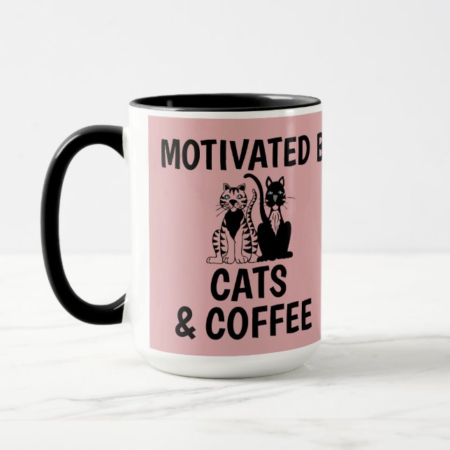CAFÉ ET CAFÉ FUNNY HUMOUR CHAT CAFÉ MUGS (Gauche)