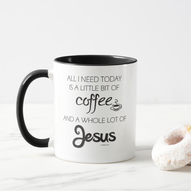 Café et Jésus Mug (Avec donut)