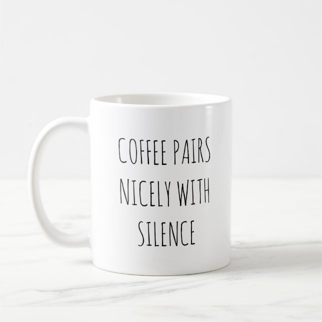 Café Et Silence | Tasse personnalisée (Gauche)