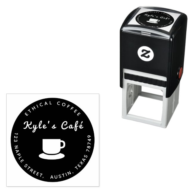 Café für die Tasse Permastempel (Beispiel)