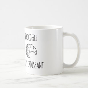 Café gâté/bonne tasse de croissant