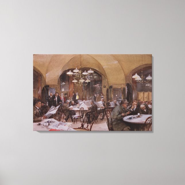 Cafe Griensteidl, Wien, 1890 Leinwanddruck (Vorderseite)
