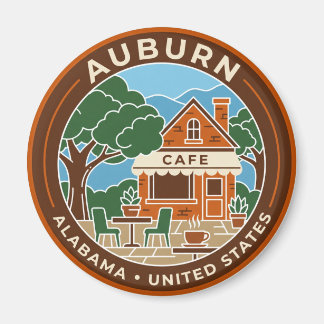 Cafe in Auburn Alabama Magnet