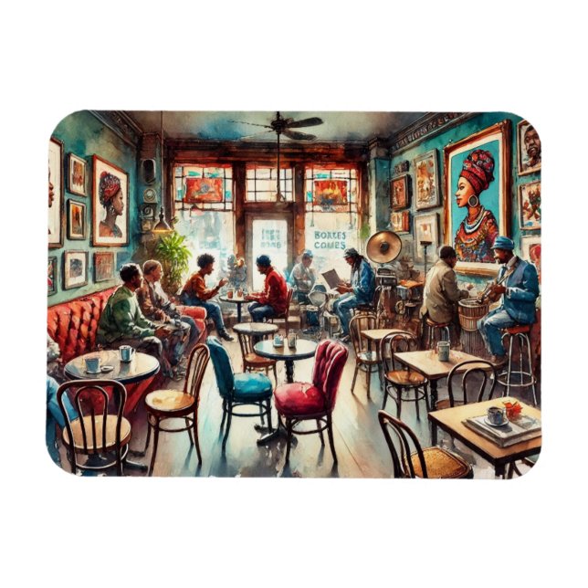 Café in Chicago Bronzeville Magnet (Horizontal)