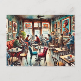 Café in Chicago Bronzeville Postkarte