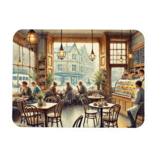 Café in Edinburgh Schottlands Wasserfarbenmalerei Magnet