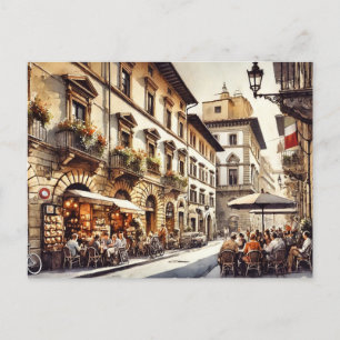 Café in Florenz Italien Postkarte