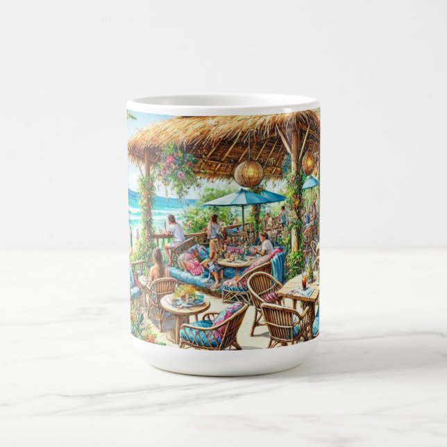 Cafe in Honolulu Hawaii Kaffeetasse (Mittel)