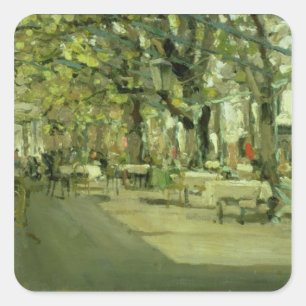Café in Jalta, 1905 Quadratischer Aufkleber