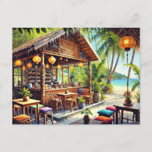 Cafe in Koh Samui Postkarte