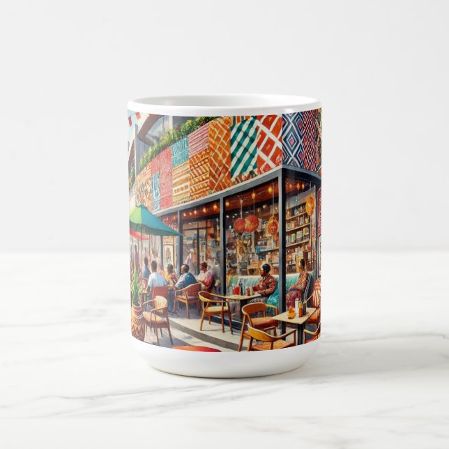 Café in Lagos Nigeria Kaffeetasse (Mittel)