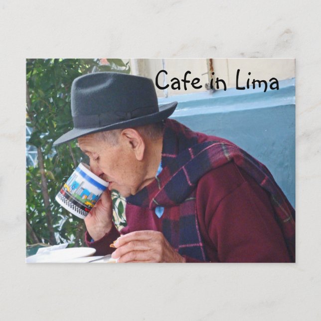 Café in Lima Postkarte (Vorderseite)