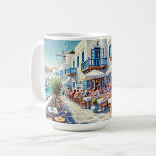 Café in Mykonos Griechenland Kaffeetasse