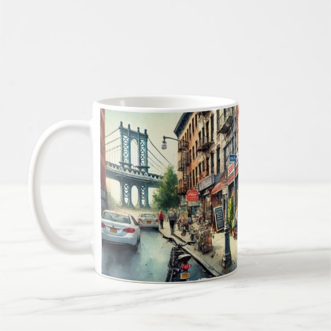 Café in New York Brooklyn Kaffeetasse (Links)