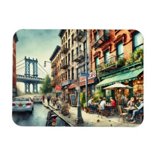 Café in New York Brooklyn Magnet