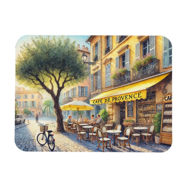 Café in Nizza Tasse Frankreich Magnet (Horizontal)
