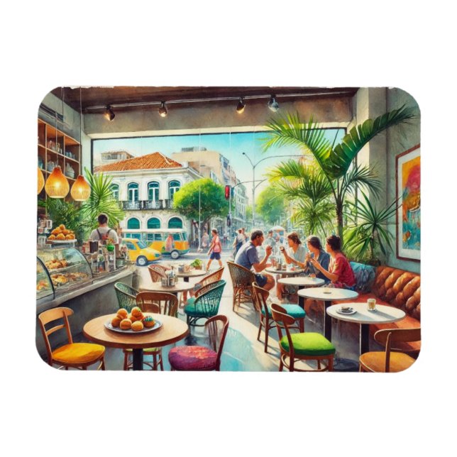 Café in Rio Brasilien Tasse Magnet (Horizontal)