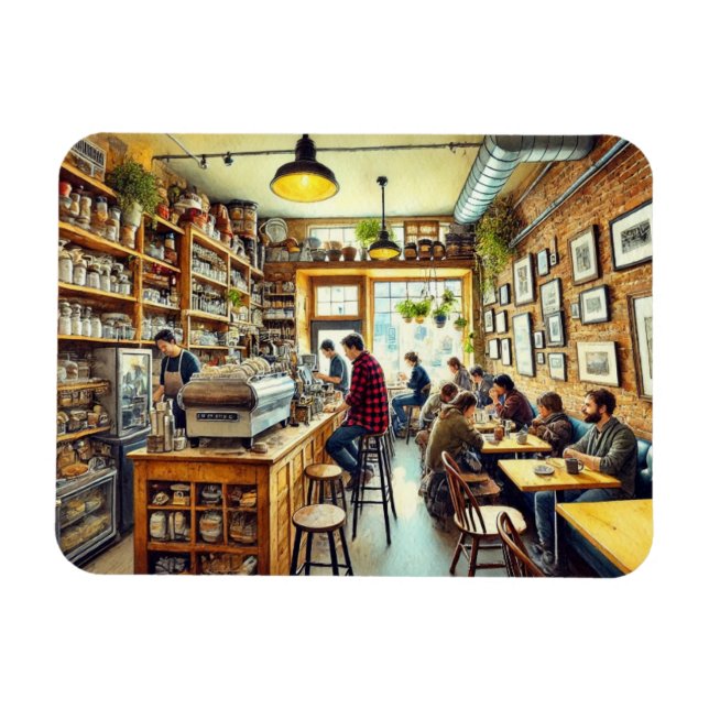 Café in Vancouver Tasse Magnet (Horizontal)