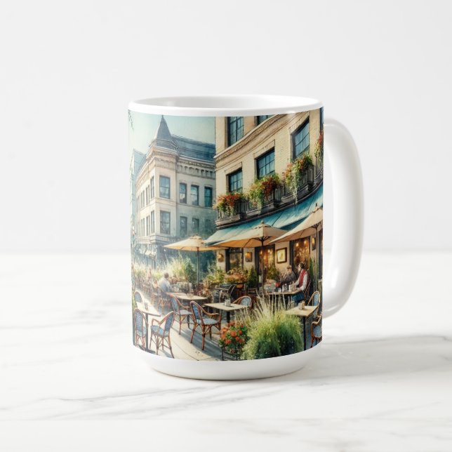 Café in Washington DC Kaffeetasse (VorderseiteRechts)