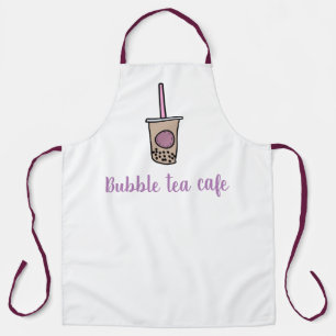 Cafe Kellner Milchtee Tee lila und weiß Schürze
