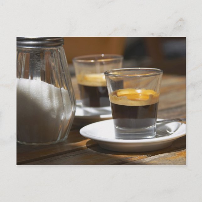 Café-Kultur Postkarte (Vorderseite)