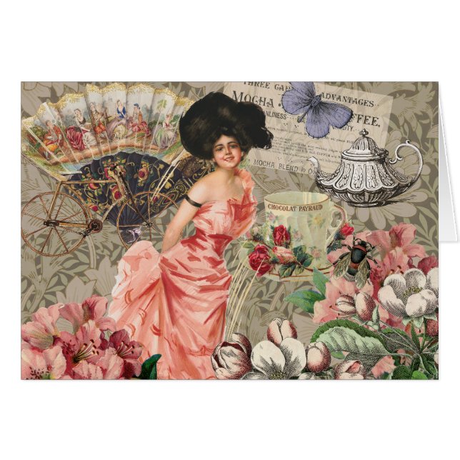 Café Lady Victorian Femme Rose Classy (Devant horizontal)