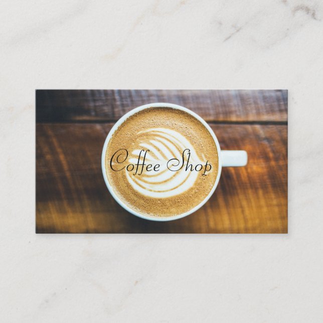Café-Latte Art, Punch Card - Visitenkarte Treuekarte (Vorderseite)