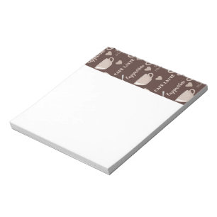 Cafe Latte Braune Kaffeetasse Cappuccino Liebhaber Notizblock