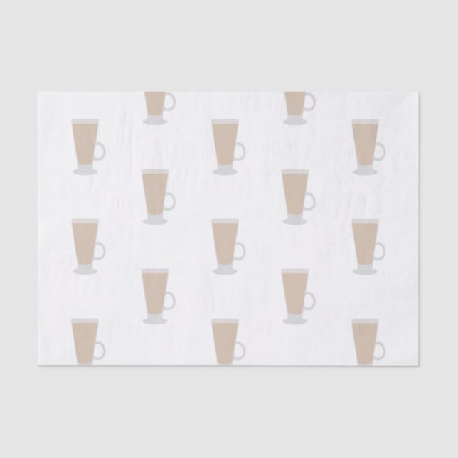 Café Latte Coffee Seidenpapier (Vorderseite)