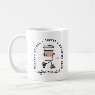 Café-Laufclub lustige Läufer Ästhetik Kaffeetasse